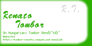 renato tombor business card